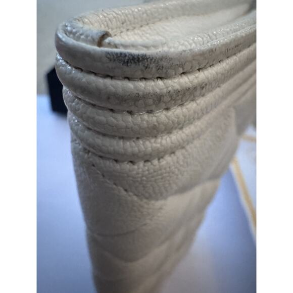 Chanel Boy Cream Beige Gold Tone Long Quilted Wallet W/box - Picture 13 of 14